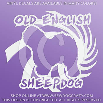 Old English Sheepdog Vinyl Stickers
