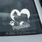 Love Papillons Car Stickers