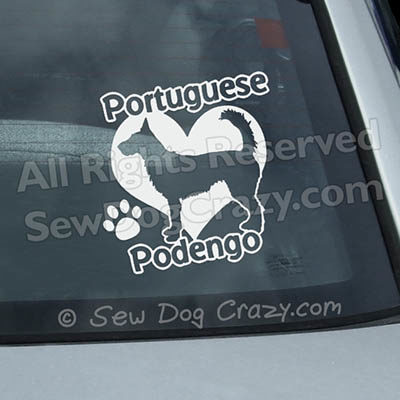 Wire Portuguese Podengo Window Stickers
