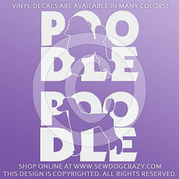 Cool Poodle Vinyl Decals