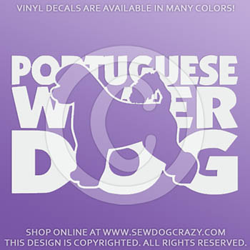 Vinyl Portuguese Water Dog Stickers