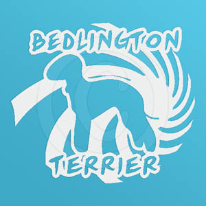 Spiral Bedlington Terrier Decal