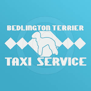 Bedlington Terrier Taxi Decal