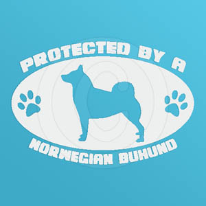 Protected by a Norwegian Buhund Decal