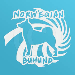 Spiraling Norwegian Buhund Decals