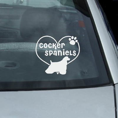 I Love Cocker Spaniels Decals