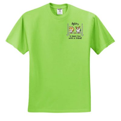 Embroidered Corgi Agility T-Shirt