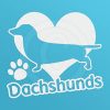I Love Dachshunds Vinyl Decals