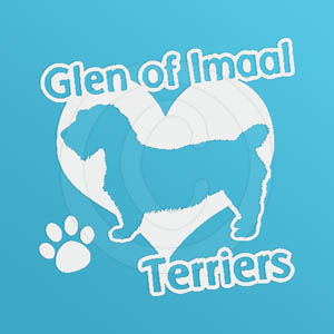 I Love Glen of Imaal Terriers Vinyl Decal