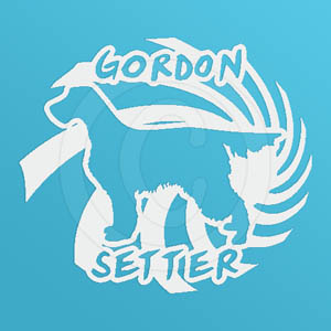 Spiral Gordon Setter Decal