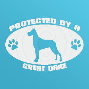 Protected by a Great Dane Vinyl Decal