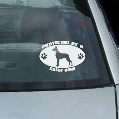 Protected by a Great Dane Decal