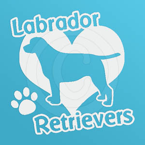 I Love Labrador Retrievers Decal