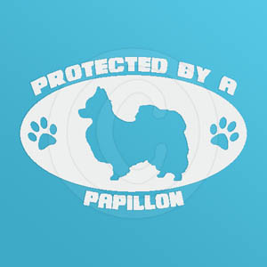 Protected by a Papillon Sticker