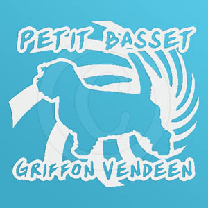 Spiral Petit Basset Griffon Vendeen Vinyl Stickers