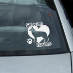 I Love Siberian Huskies Vinyl Decal