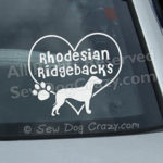 Love Ridgebacks Vinyl Sticker
