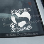 Love Rhodesian Ridgebacks Decal