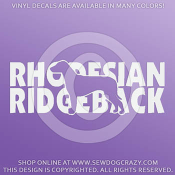 Rhodesian Ridgeback Vinyl Decals