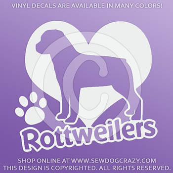 I Love Rottweilers Stickers