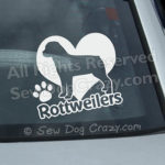 I Love Rottweilers Decals