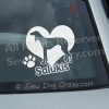 Love Salukis Car Window Sticker
