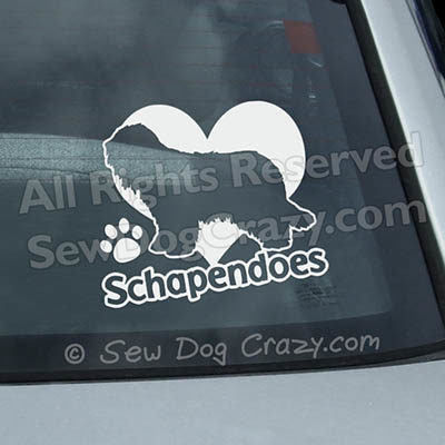 Love Schapendoes Car Window Sticker