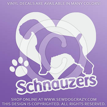 Love Schnauzers Vinyl Decals