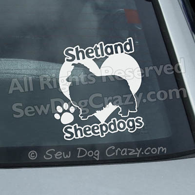 Love Shetland Sheepdogs Car Sticker