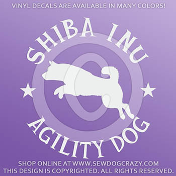 Shiba Agility Stickers