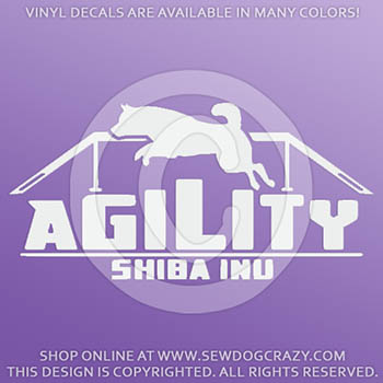 Shiba Inu Agility Dog Walk Stickers