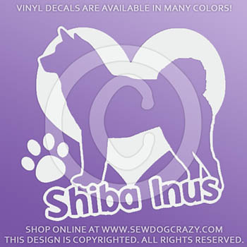 Love Shiba Inus Car Decal
