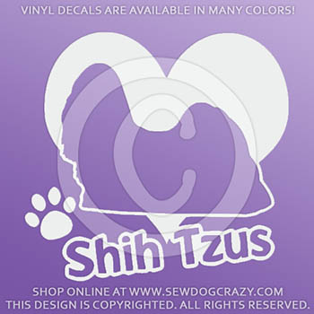 Love Shih Tzus Vinyl Decals
