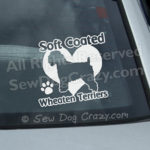 Love Soft Coated Wheaten Terriers Window Stickers