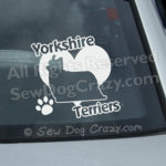 Love Yorkies Car Window Stickers