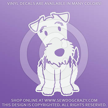 Cartoon Airedale Vinyl Sticker