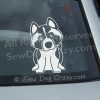 Cartoon Akita Car Window Stickers