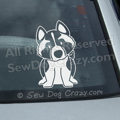 Cartoon Akita Car Window Stickers