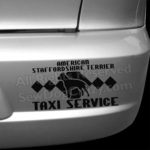 American Staffordshire Taxi Bumper Sticker