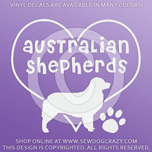 Vinyl Australian Shepherd Decals