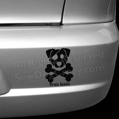 Australian Shepherd Pirate Bumper Sticker