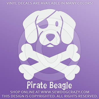 Vinyl Pirate Beagle Decals