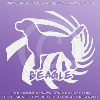Spiral Beagle Vinyl Stickers