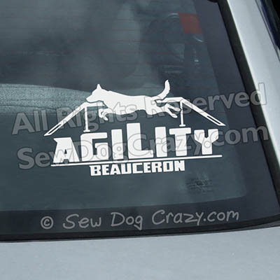 Agility Beauceron Car Stickers