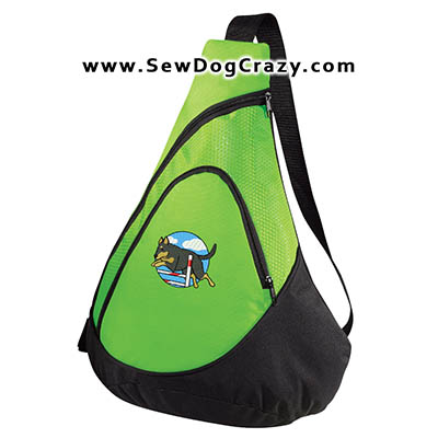 Embroidered Beauceron Agility Sling Pack
