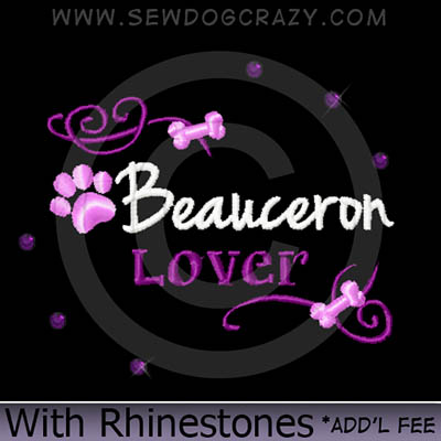 Unique Beauceron Gifts with Rhinestones