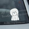 Cartoon Bichon Frise Window Stickers