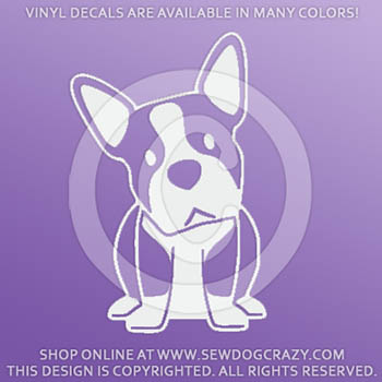 Cartoon Boston Terrier Vinyl Decals