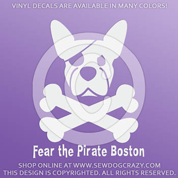 Pirate Boston Terrier Decals