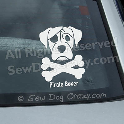 Pirate Boxer Car Sticker